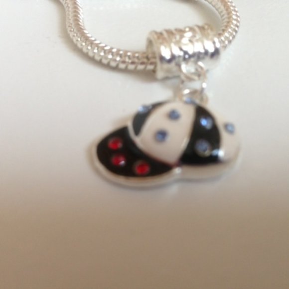 'BASEBALL HAT" Silver Plated Dangling Charm For European Style Charm Bracelets - Picture 3 of 5